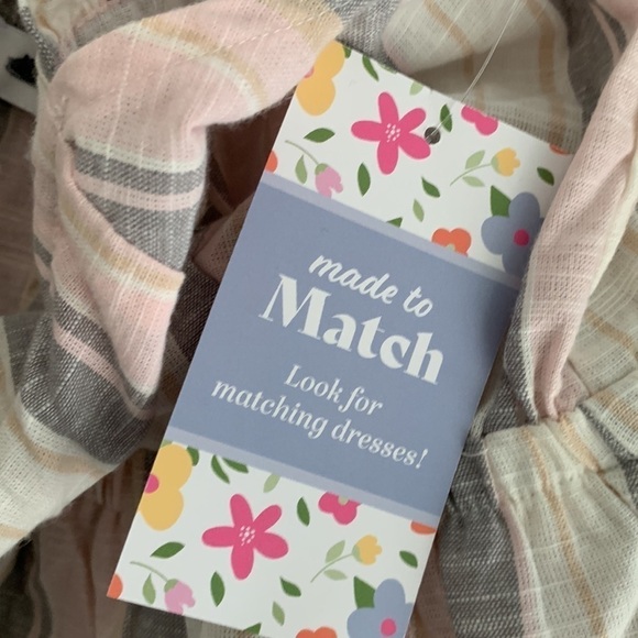 Madison Grey Striped Ruffle Dress cotton‎ summer Sunday size XL boho - Picture 3 of 15